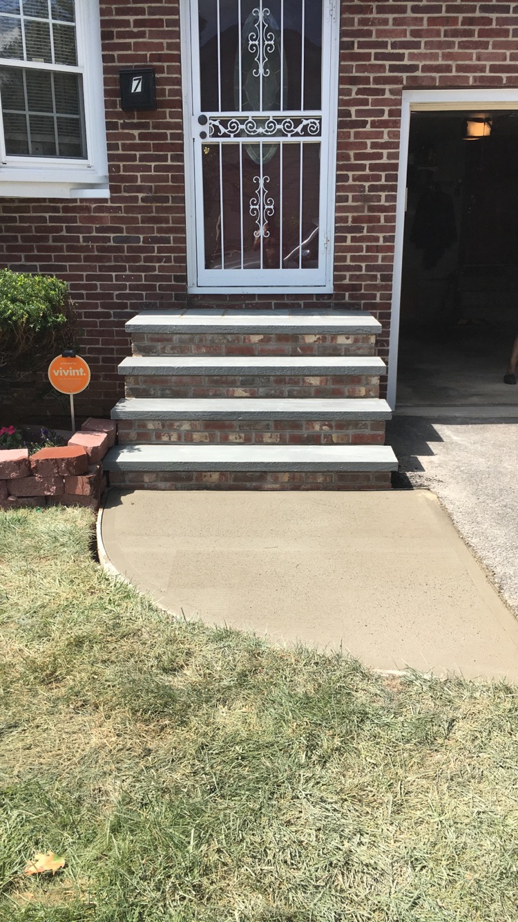 Result of repairing concrete steps