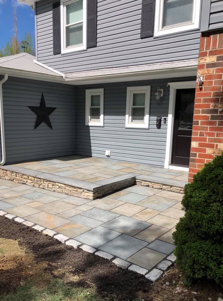 We use all types of masonry materials for our steps and walkways.