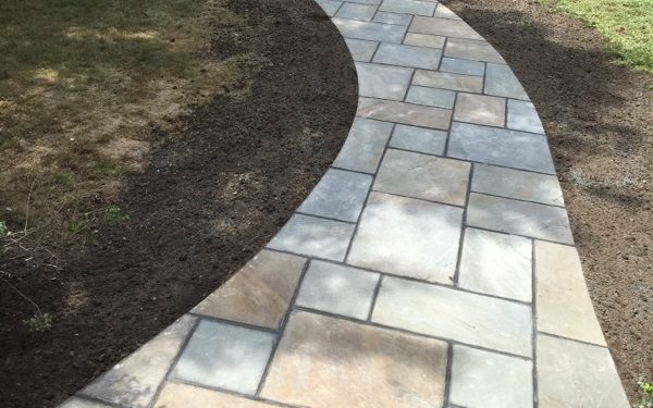 A beautiful custom-built bluestone walkway.
