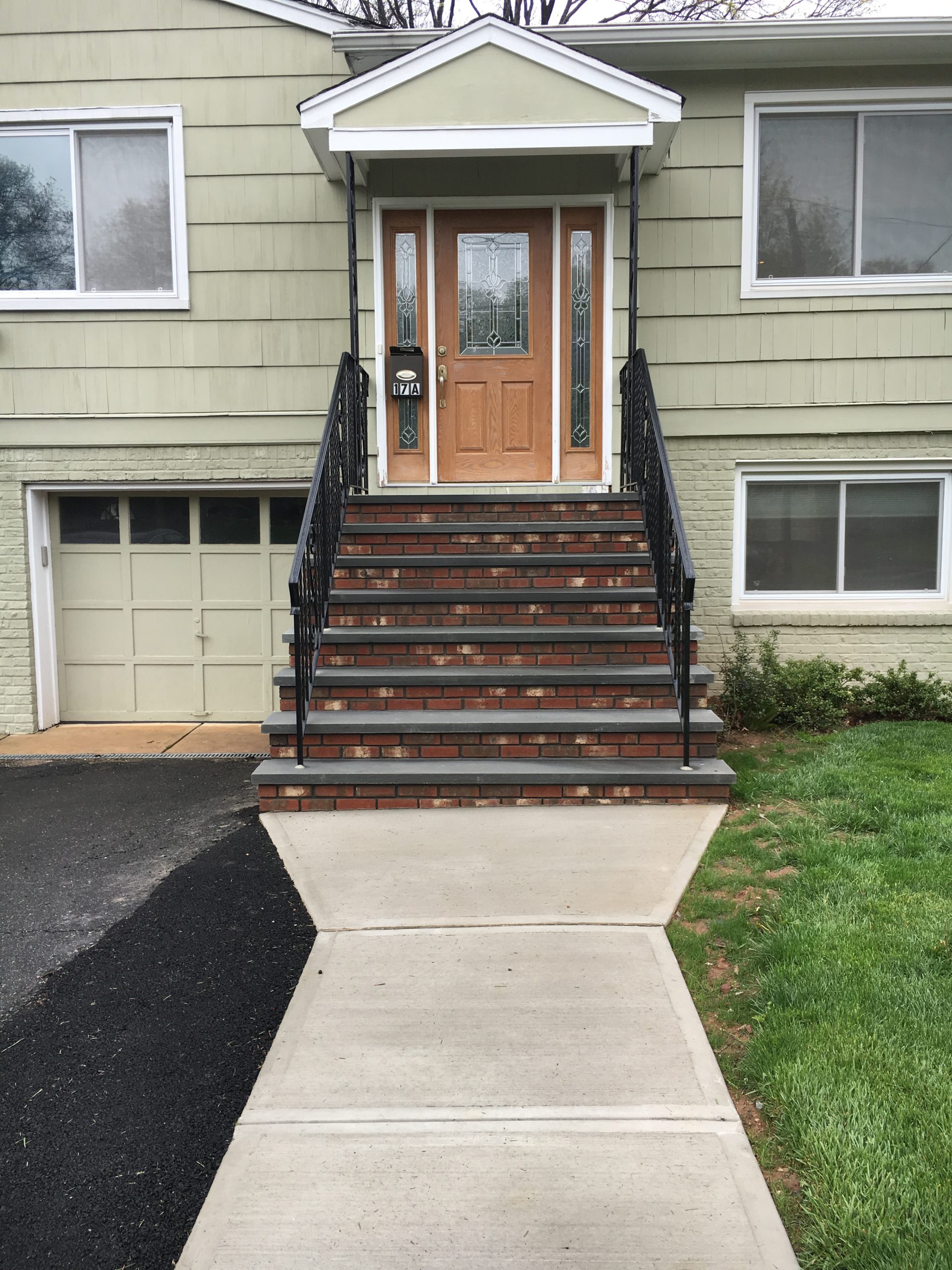Perfectly done brick front steps